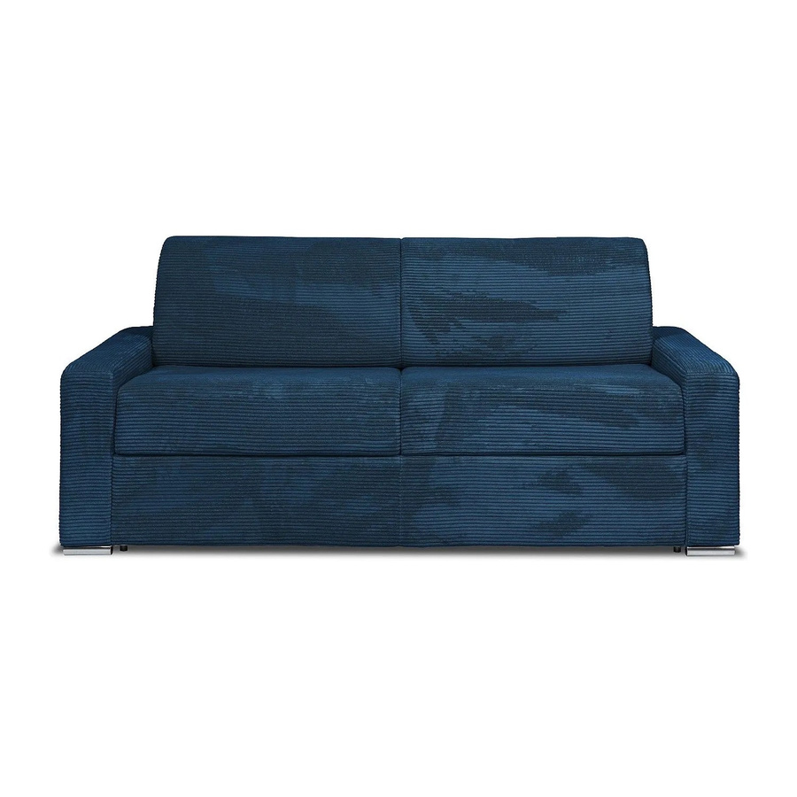 Vente-unique Schlafsofa Calito Blau mit Stoffbezug, Breite: 216 cm - Bild 2