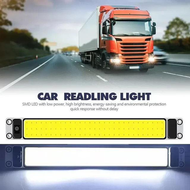 LED Innenbeleuchtung für Auto, Van und Lkw mit Ein-Aus-Schalter, 12-24V, Weiß - Bild 1
