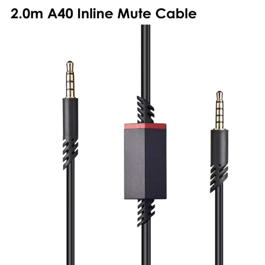 Shunmaii Audio-Kabel mit Inline-Stummschalter für Astro A10 A30 A40 A40TR A50 Gaming-Headsets, 3,5 mm Klinke, Schwarz, kompatibel mit PS5 und PS4 Controller - Bild 3