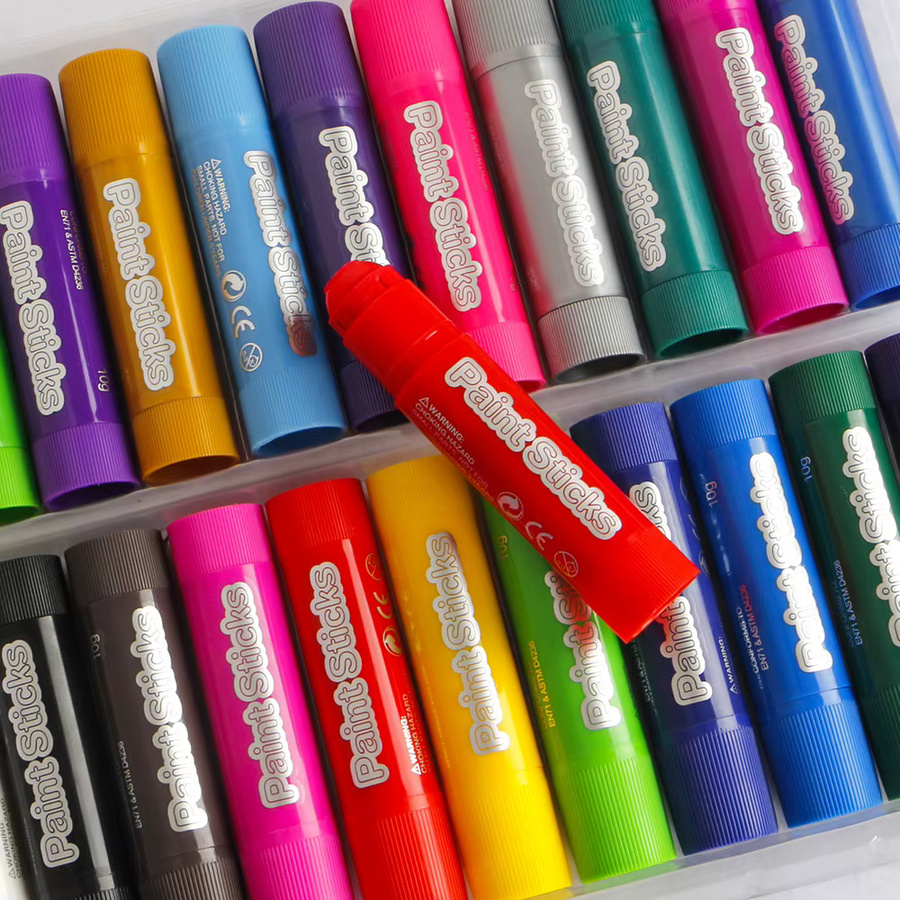 Schnelltrocknende Ölmalstifte im 24er Set, bunte Kreativ-Wasserpulverstifte für Graffiti und DIY-Malereien, Mehrfarbig - Bild 2