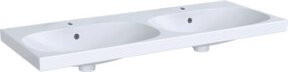 Geberit Doppelwaschtisch Acanto in Weiß aus Keramik mit KeraTect Beschichtung, B: 120 cm, T: 48,2 cm
