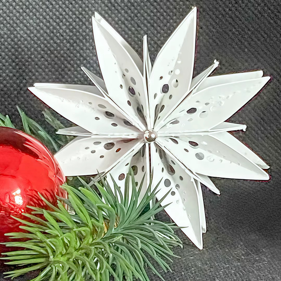 Metall-Schneidvorlage mit Sternformen und Blasenmustern für Weihnachtskarten und Bastelarbeiten - Bild 3