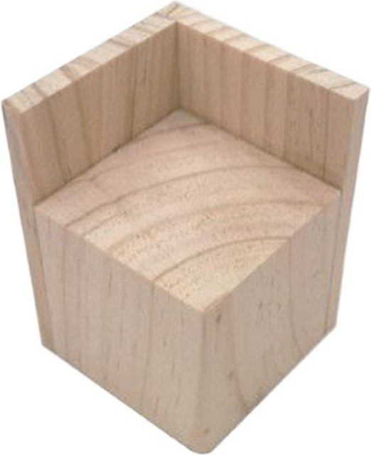 Chunlian Möbelbein-Lifter zur Tisch- und Kinderbett-Erhöhung aus Holz in Beige, B/B/H: 8 x 8 x 10 cm - Bild 1