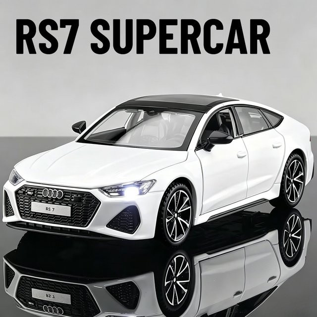 RMZ city RS7 A6L Modellauto, 1:32 Maßstab, Metall, mit öffnungsfähigem Kofferraum - Bild 1