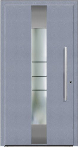 KNOCK Aluminium-Haustür Terra Nova in Grau mit Glaseinsatz, modern und beschichtet, B/H: 110 x 210 cm - Bild 1