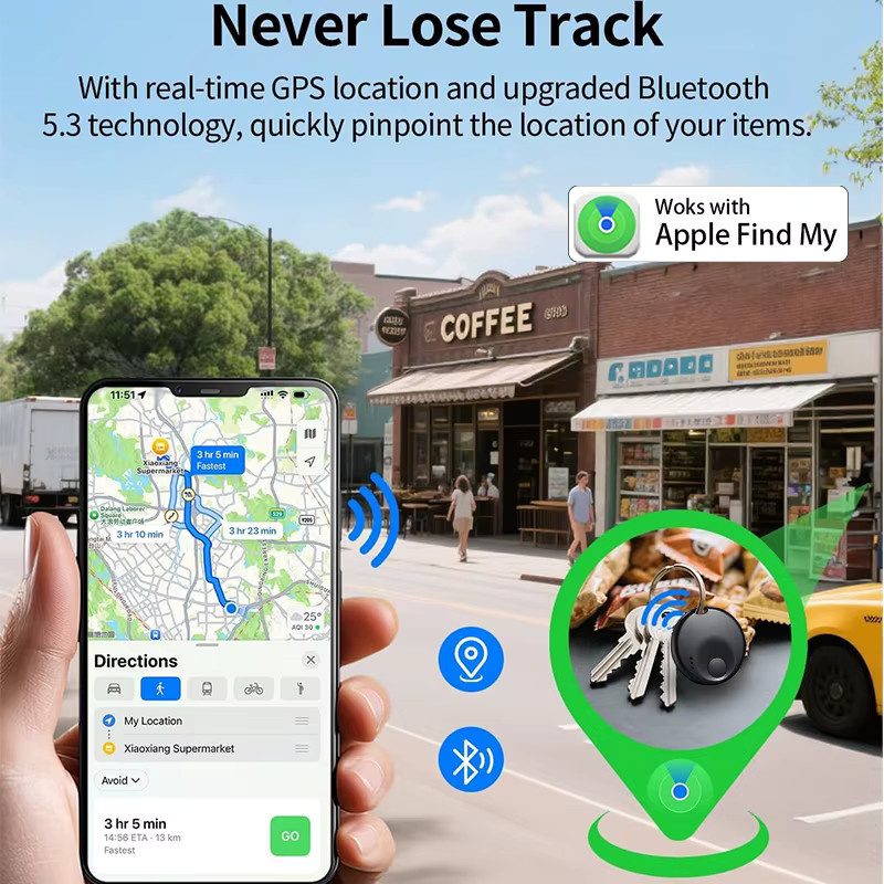 wesolvet Smart Tag Anti-Verlust-Tracker in Weiß für iOS Find My App mit Bluetooth-Funktion - Bild 4