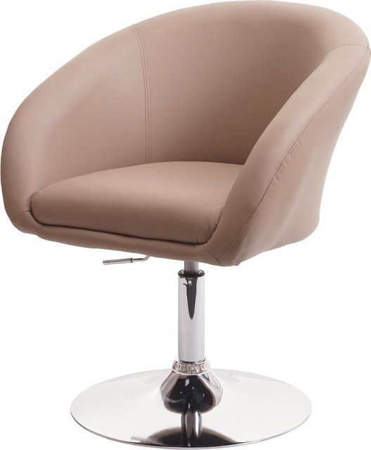 MCW Esszimmerstuhl F19 Drehstuhl mit Armlehnen aus Kunstleder in Taupe/Beige, Höhe: 110 cm, Breite: 60 cm, Tiefe: 60 cm - Bild 1
