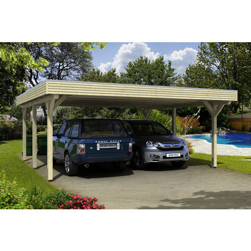 SKANHOLZ Carport Spessart in Beige, B/T: 611 x 604 cm, Firsthöhe: 258 cm - Bild 2