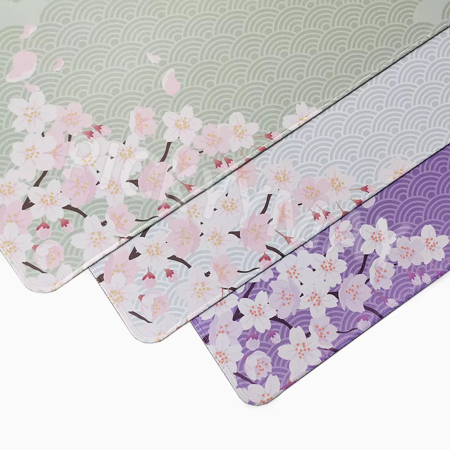 Pickyymay Sakura Gaming-Mauspad in Grün, große Tastaturmatte für Gamer, B/T: 100 x 50 cm - Bild 2