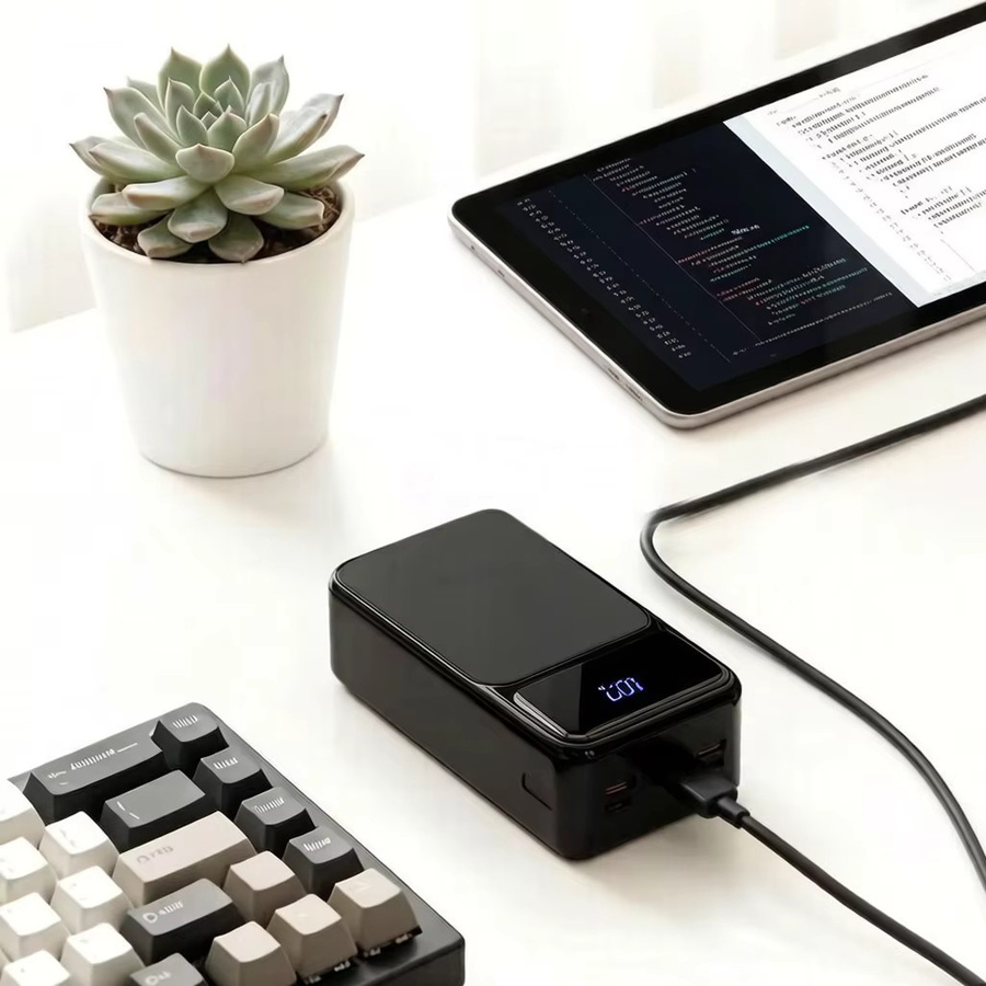 Hganus Tragbare Powerbank 50000mAh mit 22,5W Schnellladung, Schwarz, mit USB-C und USB-A Ausgängen - Bild 4