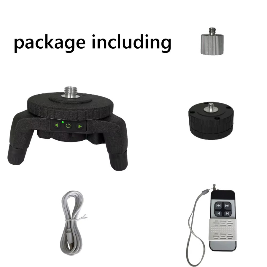 PT5 Laser-Nivellieradapter Elektrische Drehbasis für Laser-Nivelliergeräte mit Fernbedienung, 5/8"-11 Gewinde und 1/4"-20 Adapter, Schwarz - Bild 4