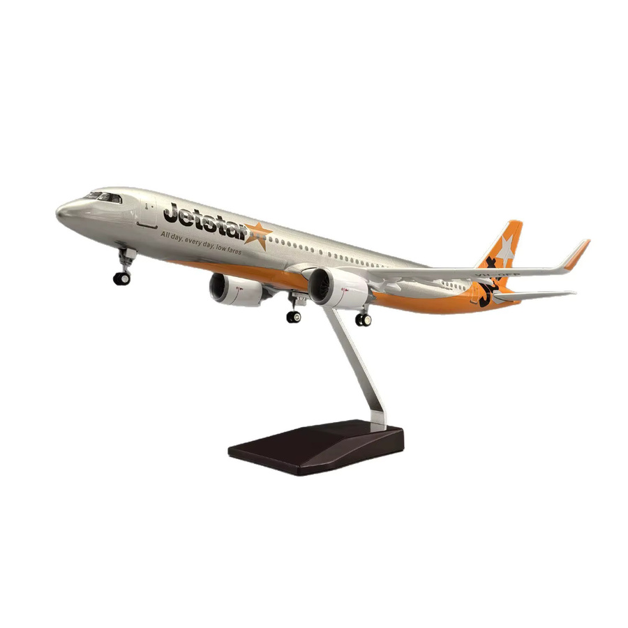 ZOCO A321 NEO Jetstar Airways, Flugzeugmodell, 1/100 Maßstab, mit Fahrwerk und Beleuchtung - Bild 2