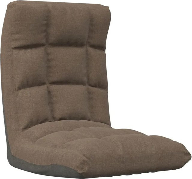 vidaXL Bodenstuhl faltbar in Taupe mit Stoffbezug und Metallrahmen B/T/H: 58,0 x 50,0 x 58,0 cm - Bild 1