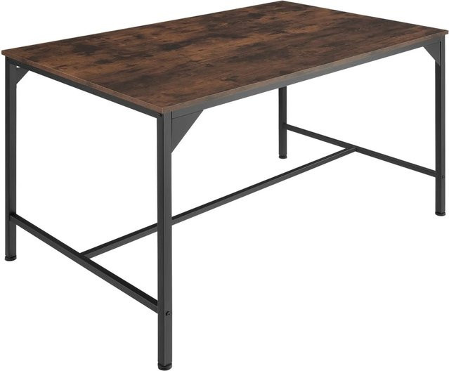 tectake Esstisch Belfast Industrial Style aus Holz und Stahl in Braun, B/T/H: 120 x 75 x 75 cm - Bild 2