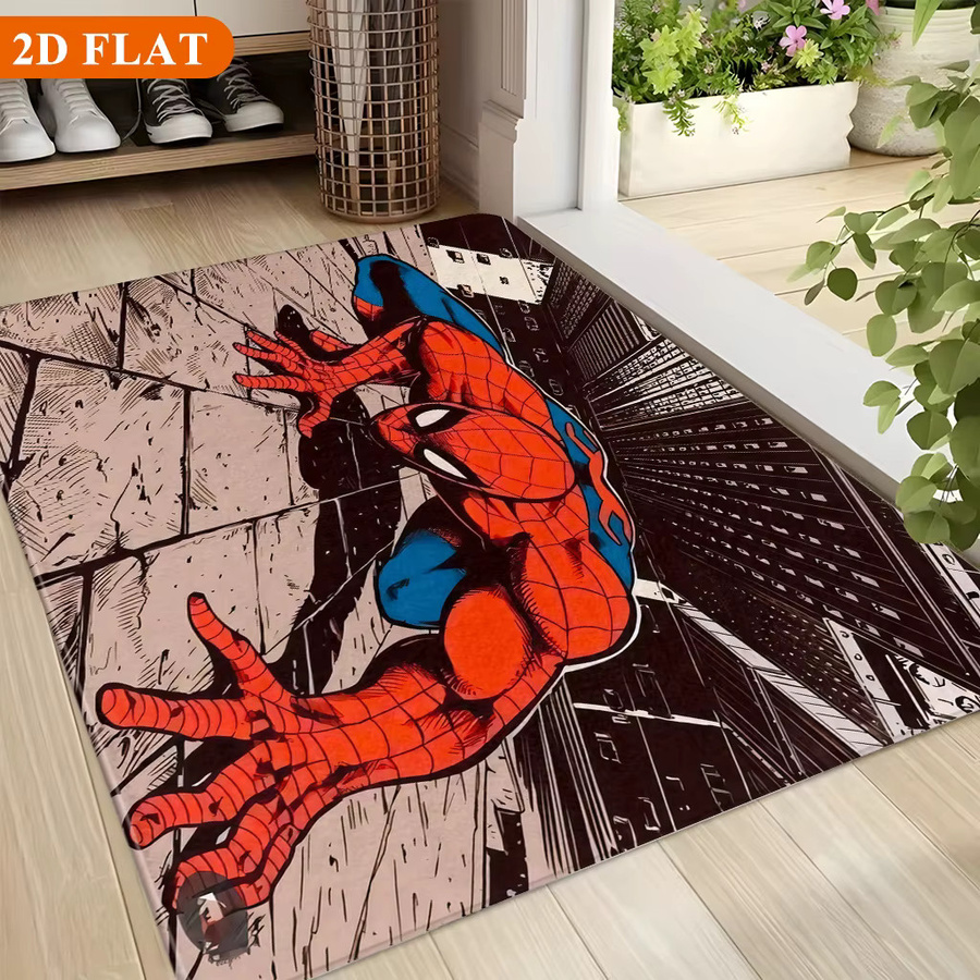 Rutschfeste Badematte von MARVEL mit Spiderman Motiv aus Polyester, B/T: 60 x 40 cm, Mehrfarbig - Bild 2