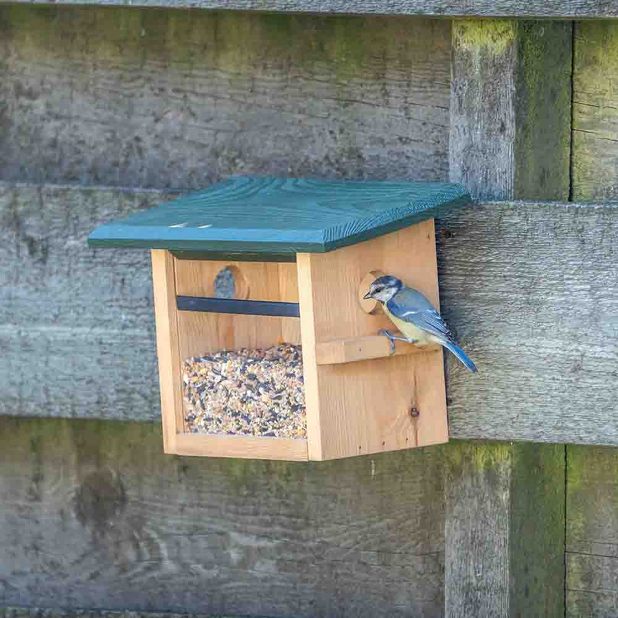 CJ Wildlife Futterhaus Tilburg für kleine Vögel mit Wandbefestigung in Grün - Bild 3
