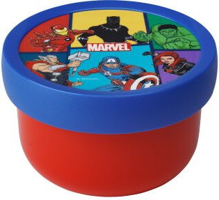 Mepal Campus Fruchtbox Avengers mit Gabel, auslaufsicher und mikrowellengeeignet, Multicolour, 300 ml - Bild 1