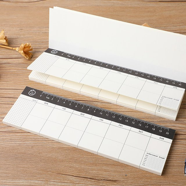 Bview Art Weekly Efficiency Planner & Daily Organizer mit Habit Tracker als hochklappbarer Notizblock in Weiß - Bild 1
