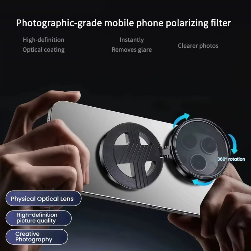 OBKEY Magnetischer CPL Filter Universell für 52mm und 67mm Kamera-Objektive in Schwarz zur Reduzierung von Reflexionen - Bild 2
