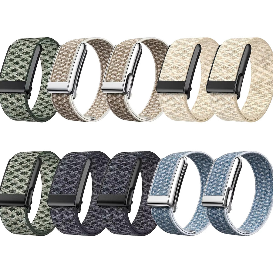 Whoop 5.0 Armband, Kaschmir-Strickband, Olivgrün/Seeblau, Metallrahmen - Bild 5