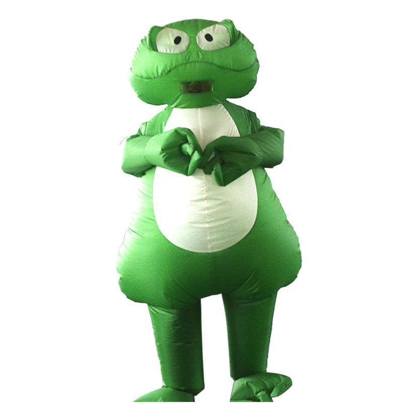 Lustiger Cos-Frosch Aufblasbares Kostüm Halloween Puppe Grün - Bild 2