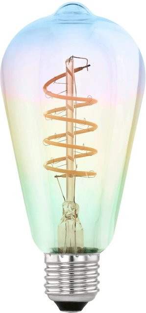 Eglo LED-Leuchtmittel E27 Glühlampenform A60 dimmbar warmweiß transparent H: 14,3 cm, Ø: 6,4 cm - Bild 1