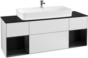 V&B Waschtischunterschrank Finion mit Wandbeleuchtung, Farbe Weiß lackiert, Breite: 160 cm, Tiefe: 50,1 cm, Höhe: 50,1 cm - Bild 1