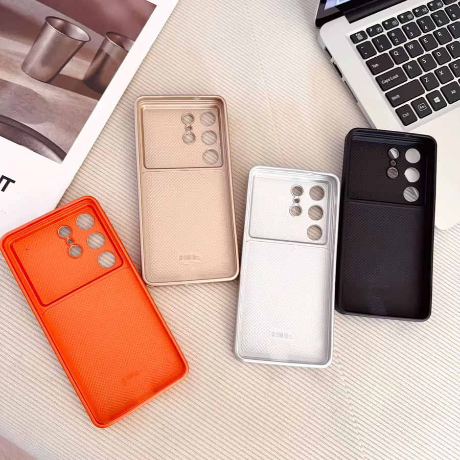 Original Mirror Makeup Handyhülle mit MagSafe Wireless Charging für Samsung Galaxy S24 S25 S26 Ultra und Plus in Orange - Bild 3