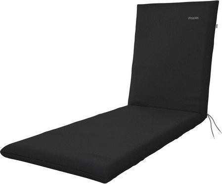 DOPPLER Auflage Nature für Gartenliegen, Anthrazit/Schwarz, Uni-Muster, Breite: 60 cm, Länge: 195 cm - Bild 1