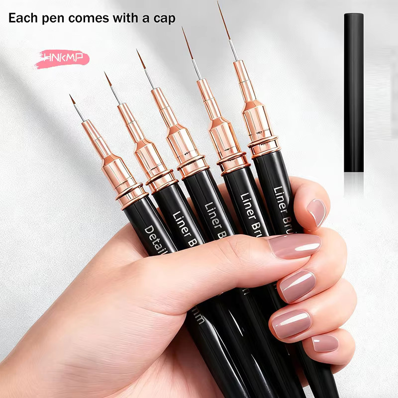 HNKMP Nail Art Liner-Pinsel-Set, 5-teilig, Unisex - Bild 3