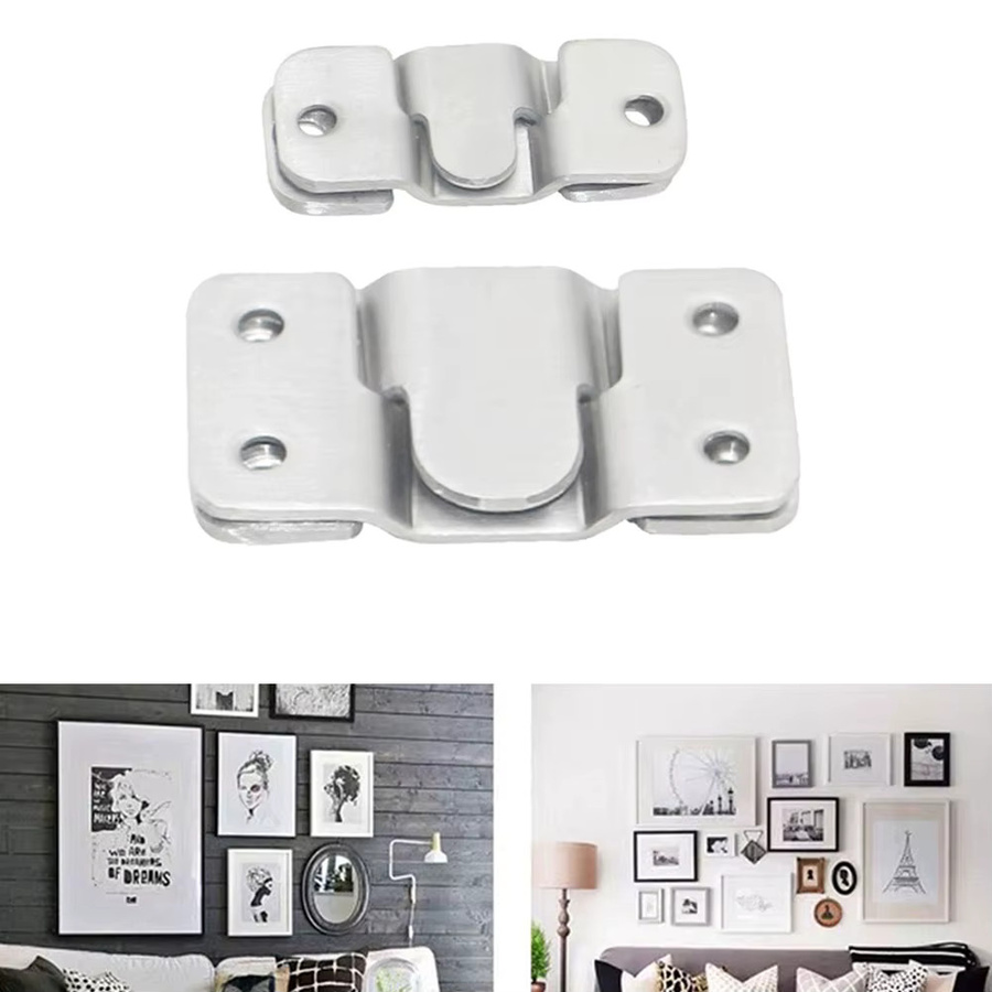 VIBRATITE 10er Set Heavy Duty Möbel-Haken aus verzinktem Stahl in Silber zur Verbindung von Sofa und Bett - Bild 4
