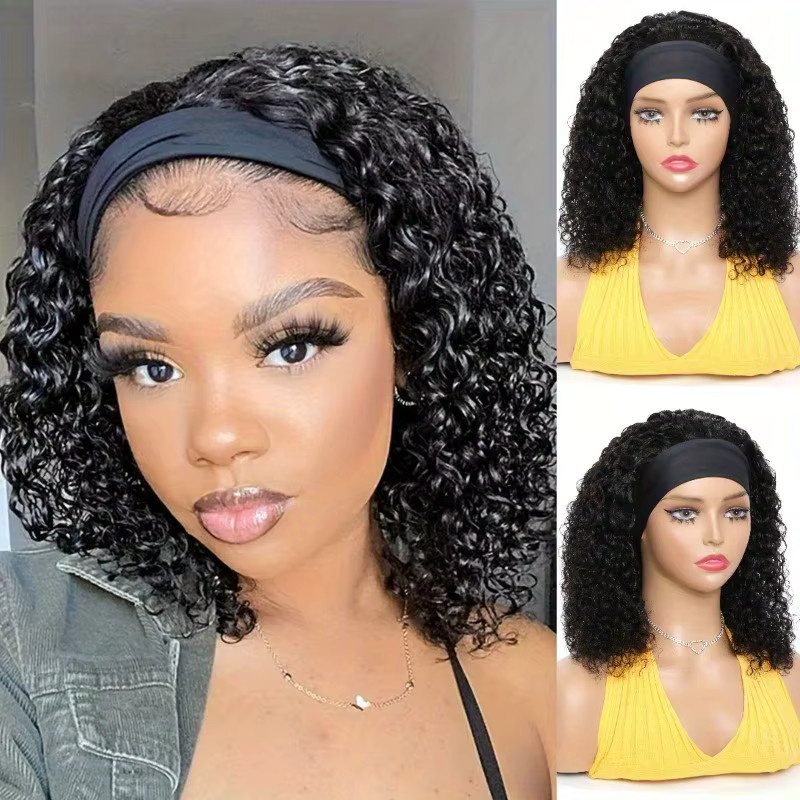 FIUMER Perücke, Body Wave Brasilianische Remy Echthaar, Kinky Curly, Damen - Bild 3