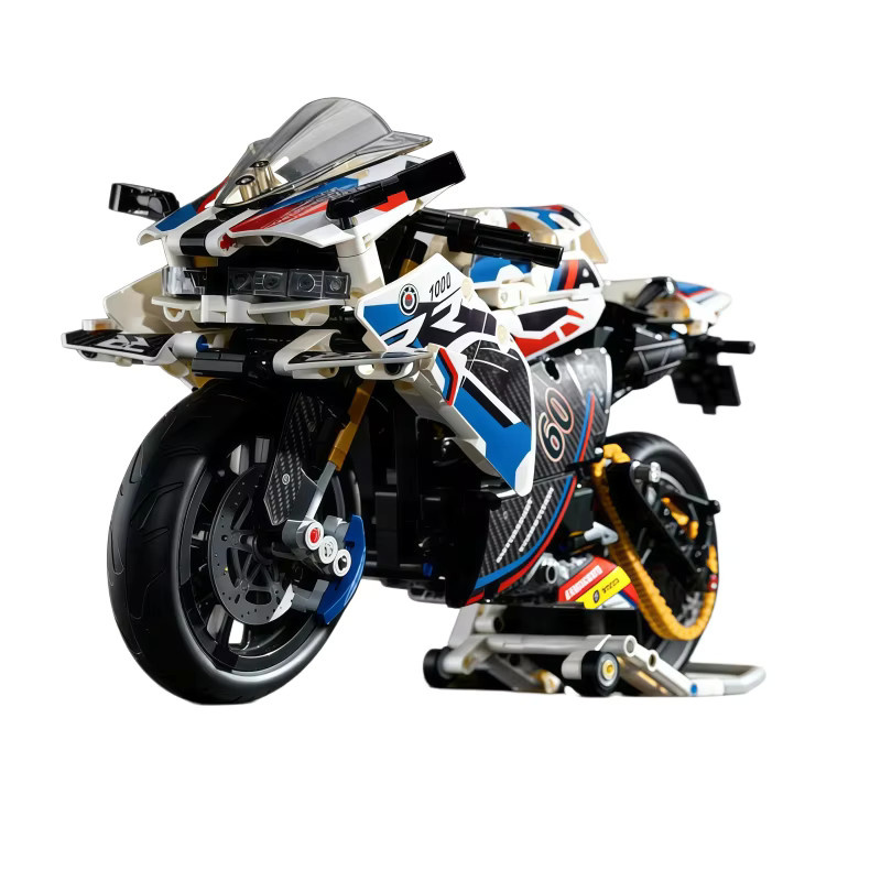 CACO BLOCKS Technisches Superbike-Bausteinmodell, Rennmotorrad-Bausatz, Maßstab 1:8 - Bild 6