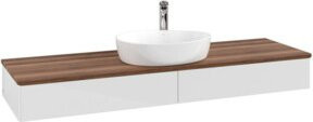 V&B Waschtischunterschrank Antao ohne Frontstruktur, weiß lackiert, wandhängend, Breite: 160 cm, Tiefe: 50 cm - Bild 1