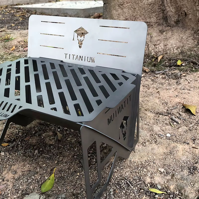Smilodon Tragbarer Titan Holzkohlegrill für Camping und Outdoor in Silber - Bild 6