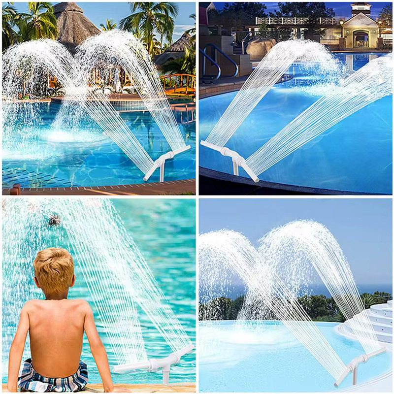 Doppelkopf Pool Wasserfall und Belüfter für Inground Pools mit 1,5 Zoll Gewinde - Bild 2