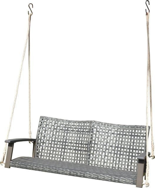 Garden Pleasure Hängebank Cuneo aus Akazienholz in Grau mit Armlehnen, B/H/T: 57 x 120 x 79 cm - Bild 1
