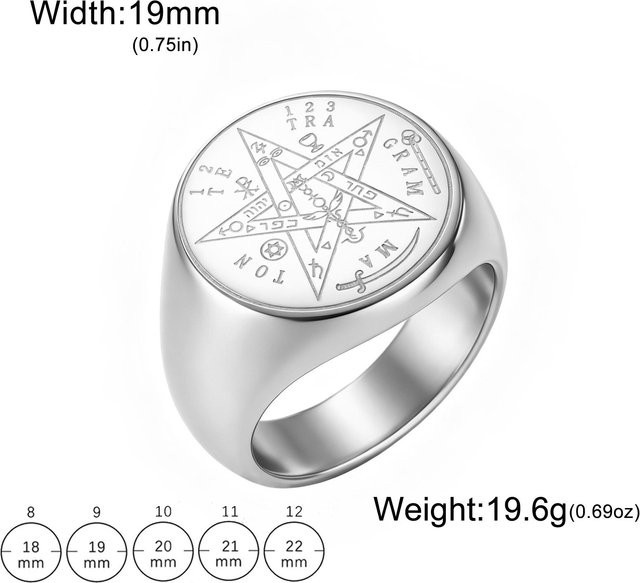 Likgreat Ring Edelstahl, Weiß, Damen - Bild 1