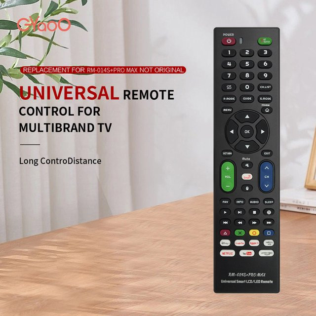 EYAOO Universelle TV-Fernbedienung RM-014S+ Pro Max in Schwarz - Bild 1