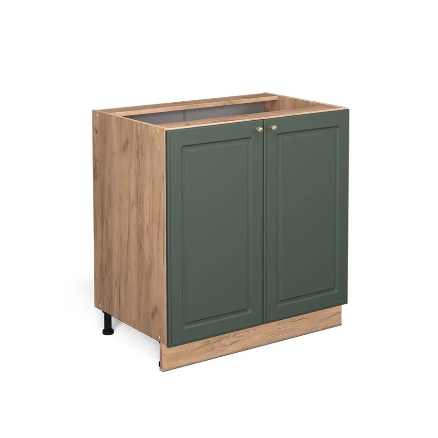 Vicco Spülenunterschrank Fame-Line Landhaus Eiche Grün-Gold mit Softclose-Scharnieren und Einlegeboden Breite: 80 cm, Höhe: 82 cm, Tiefe: 51,6 cm - Bild 2