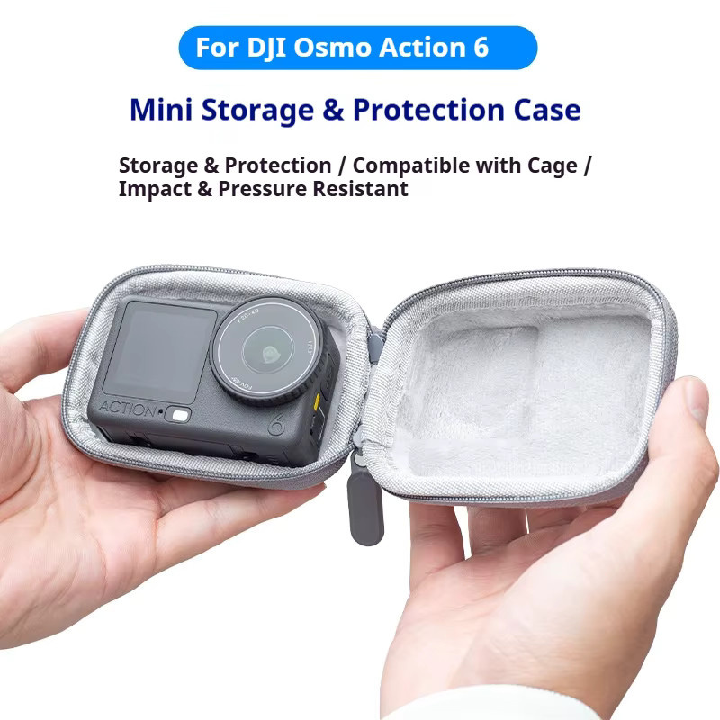 DJI Osmo Action 6 Aufbewahrungstasche, wasserdichte Mini-Schutzbox für Sportkamera-Zubehör, grau - Bild 3