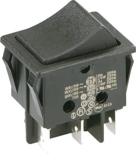 Bachmann EB-Wippenschalter 924.109 Schwarz 16(8)A 250V 2p. - Bild 1