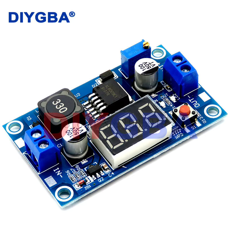 DNIGEF DC-DC XL6009 Digitales Boost-Aufwärts-Stromversorgungsmodul in Blau, einstellbarer Aufwärtsspannungsregler von 4,5–32 V auf 5–52 V mit LED-Voltmeter - Bild 2