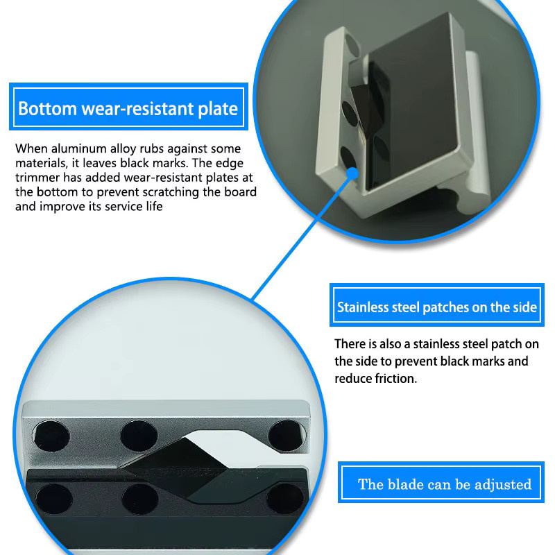 YOMO Tragbares manuelles Kantentrimmer-Werkzeug aus Aluminiumlegierung für Holzfurnier und Zimmerei - Bild 5