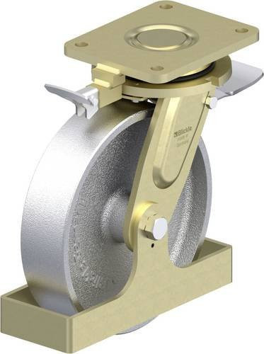 Blickle Schwerlast-Lenkrolle LS-G 250G-ST-RI4-FS in Silber, Rad-Durchmesser: 25 cm, Tragfähigkeit: 1400 kg - Bild 1