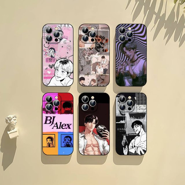 B-BJ A-Alex Handyhülle Comics Schwarz Passend für iPhone 17, 16, 15, 14, 13, 11 Pro Max Plus X Xr Xs Max 13 Mini mit Bilibili Design - Bild 1