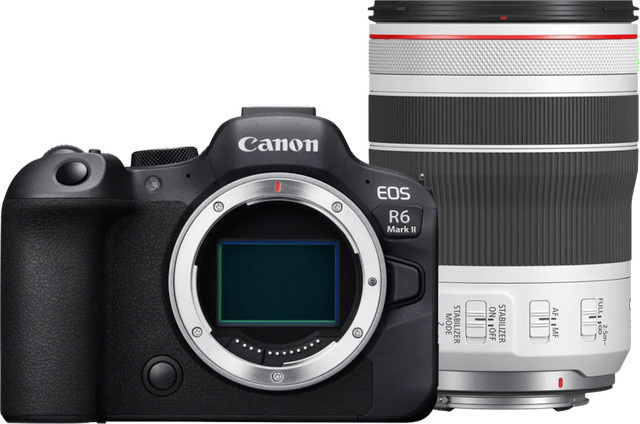 Canon EOS R6 Mark II spiegellose Vollformat Kamera mit RF 70-200mm f/4 L IS USM Objektiv in Schwarz - Bild 1