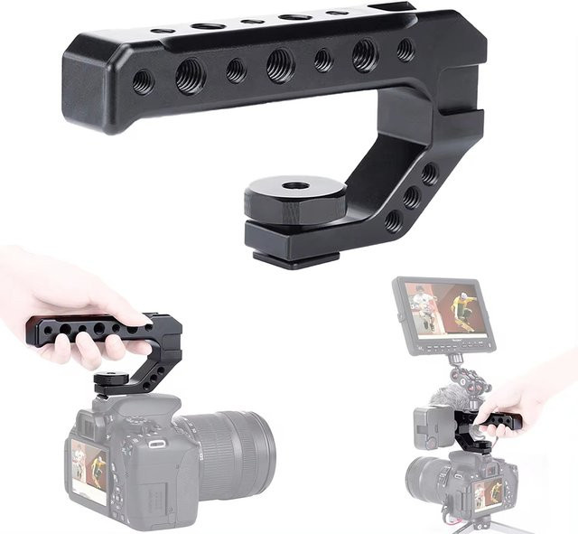 SmallRig Top Handgrip für DSLR und Mirrorless Kameras mit Cold Shoe Adapter, Schwarz - Bild 1