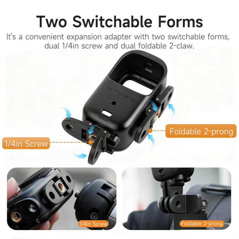 DJI OSMO Nano Thumb Horizontaler und vertikaler Aufnahmerahmenadapter in Schwarz - Bild 3