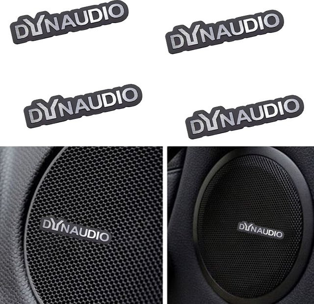 Dynaudio Metall Emblem Set für Auto Hi-Fi Lautsprecher in Silber - Bild 1